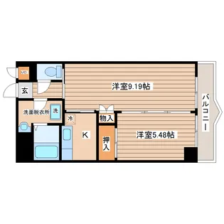 ベルメゾン【6階】の間取り