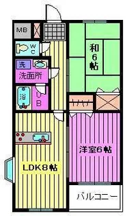 コモドア南浦和【1階】の間取り