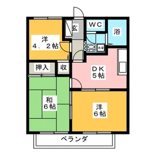 ハイムベルフラワー【2階】の間取り