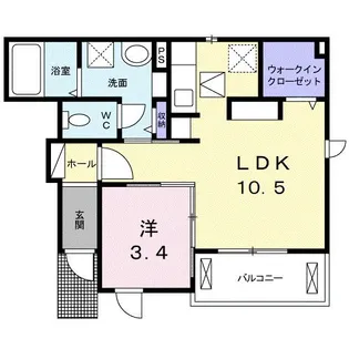 グランディオーズTOKI A【1階】の間取り