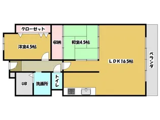 イトーピア舟入マンション【3階】の間取り