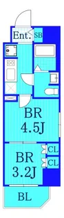 プレールドゥーク川崎IV【3階】の間取り