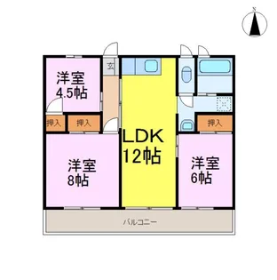プラティーヌ古河【1階】の間取り