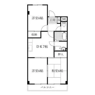 ハイツ須賀【4階】の間取り