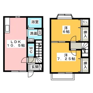 デュープレックス平子A棟【2階】の間取り