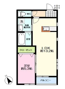 ルーチェビアンカ【2階】の間取り