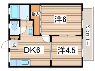 カ-サミツヤA【2階】の間取り