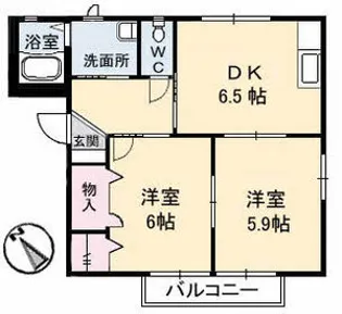 ハイツミク【2階】の間取り