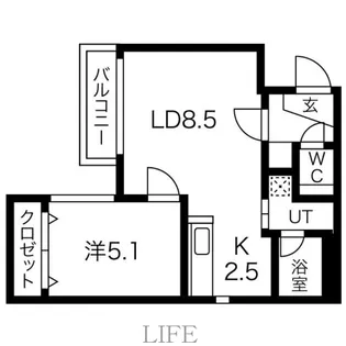 フロレゾン学園前【1階】の間取り