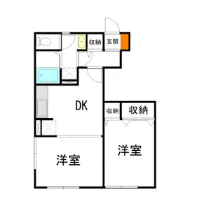 サンブライトA棟【1階】の間取り