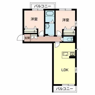 ガーデンスクエア弐番館【3階】の間取り