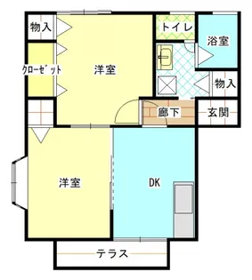 ハイカムールジャスミンB【2階】の間取り