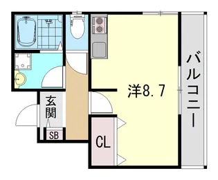 クオリア参番館【2階】の間取り