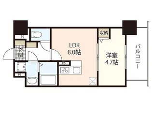Mayfair田町Premium【1階】の間取り