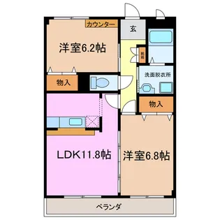 レザンヴェールIII【2階】の間取り