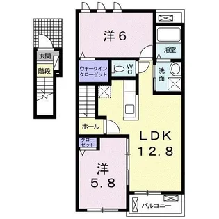 花・うらら【2階】の間取り