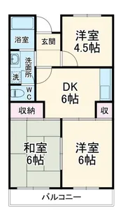 西船グリーンマンション【2階】の間取り