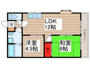 コ-ポラス丸秀B棟【1階】の間取り
