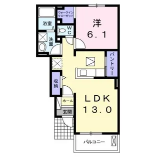 パルパレスA【1階】の間取り
