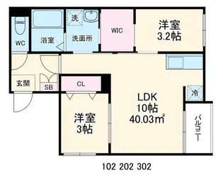 セレーノ東林間【2階】の間取り
