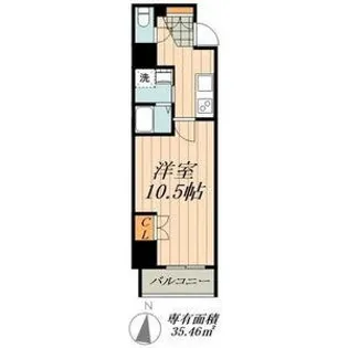STUDIO KANAREBASHI【6階】の間取り