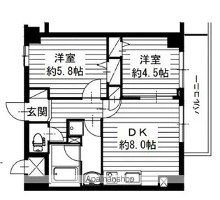 エルミタージュ横浜ベイ【3階】の間取り