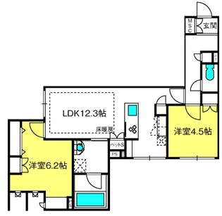 ルミナスガーデン東大宮【1階】の間取り