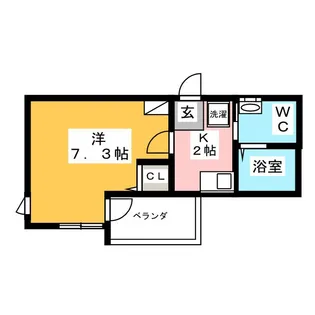 ベルンハルト武蔵小杉A【1階】の間取り