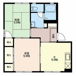 フレグランスエム B【1階】の間取り