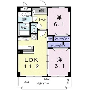 イースト・キャッスル【3階】の間取り