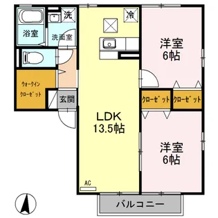 プティヴィラージュ II【1階】の間取り