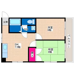 ハイツ楠【2階】の間取り