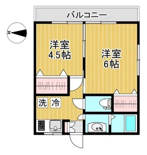倉方ハイツ【1階】の間取り
