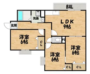 メイプルコートWEST【1階】の間取り