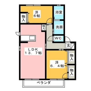 MAST TOWN愛野II N【1階】の間取り