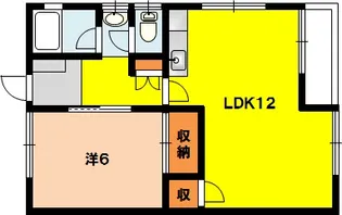 愛媛県松山市南江戸6【アパート】の間取り