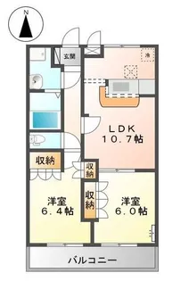 フローラル・アベニュー弐番館【1階】の間取り