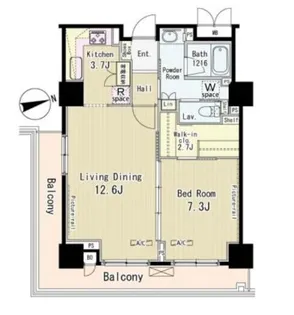 パーク・アヴェニュー神南【4階】の間取り