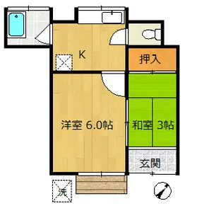 小川貸家【1階】の間取り