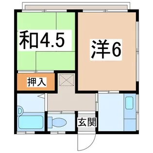 森本ハイツ【2階】の間取り