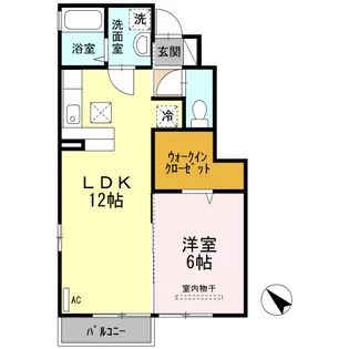 山形県山形市大字中桜田【アパート】の間取り