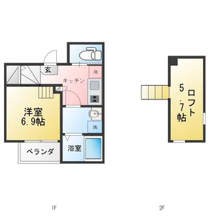 ロイヤルガーデン【1階】の間取り