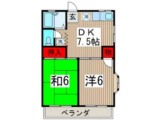 コーポさくら【2階】の間取り