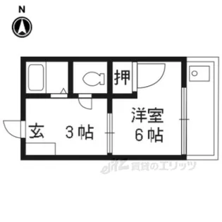 サニーコーポ岡崎【1階】の間取り