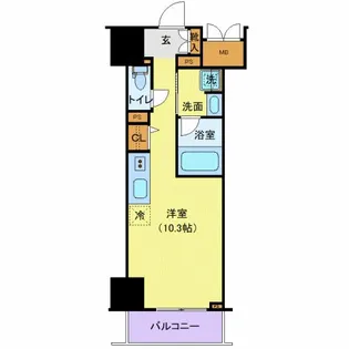 ロイジェントパークス千葉中央【7階】の間取り