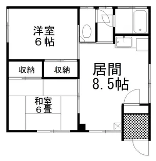 森ハイツ【2階】の間取り