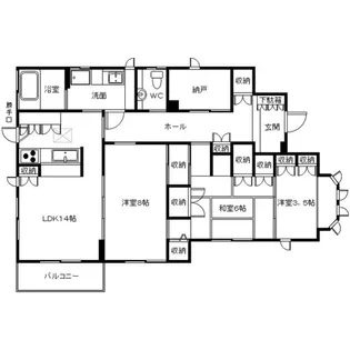 ハイツ・ストーク【1階】の間取り