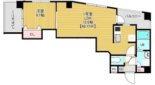 メゾンドシエルVIII【9階】の間取り