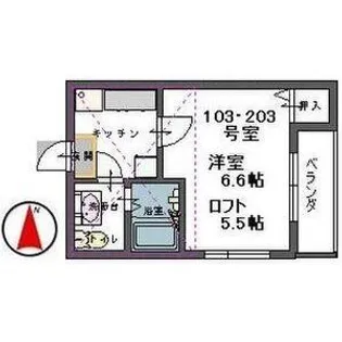 ネットコーポ旭ヶ丘【2階】の間取り