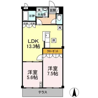 プロスペリティー【1階】の間取り